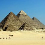 Pyramids - Gray Pyramid on Dessert Under Blue Sky